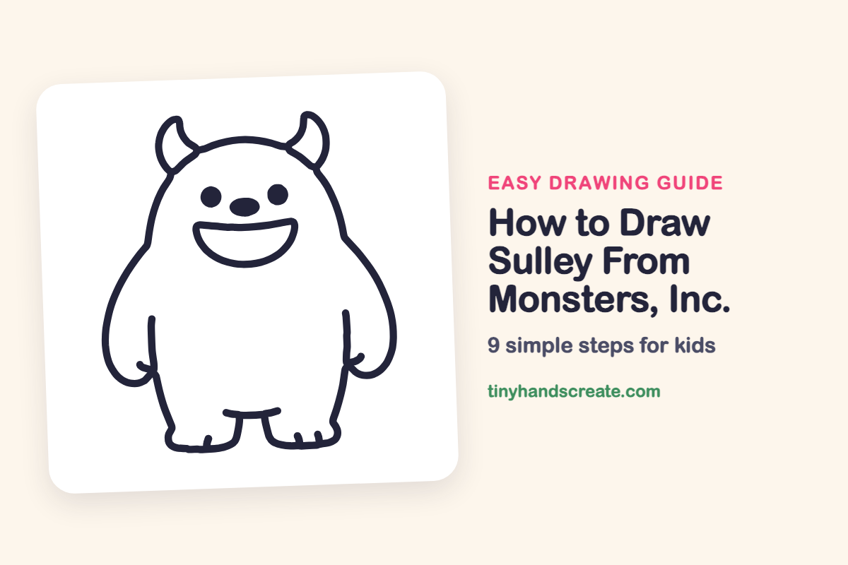 How to Draw Sulley From Monsters, Inc.: easy drawing guide for kids