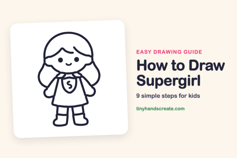 How to Draw Supergirl: easy drawing guide for kids