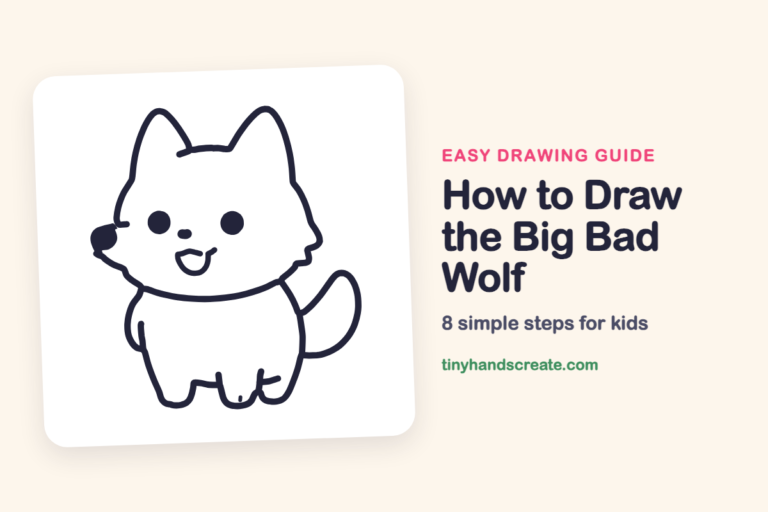 How to Draw the Big Bad Wolf: easy drawing guide for kids