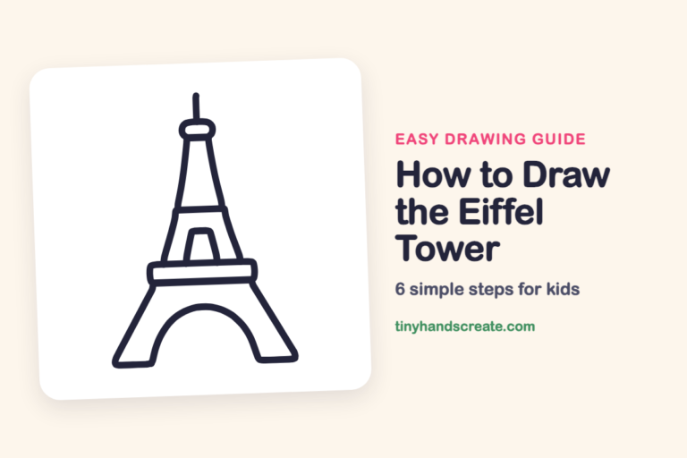 How to Draw the Eiffel Tower: easy drawing guide for kids