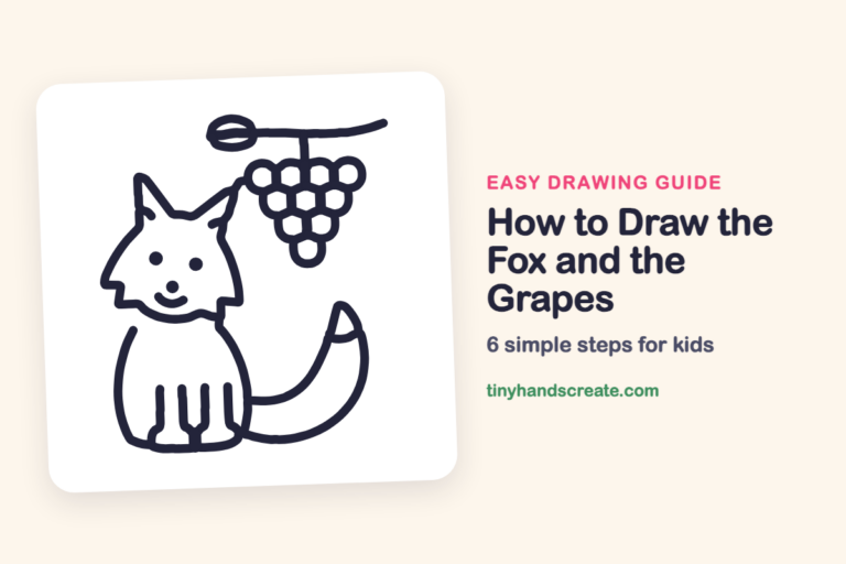 How to Draw the Fox and the Grapes step by step