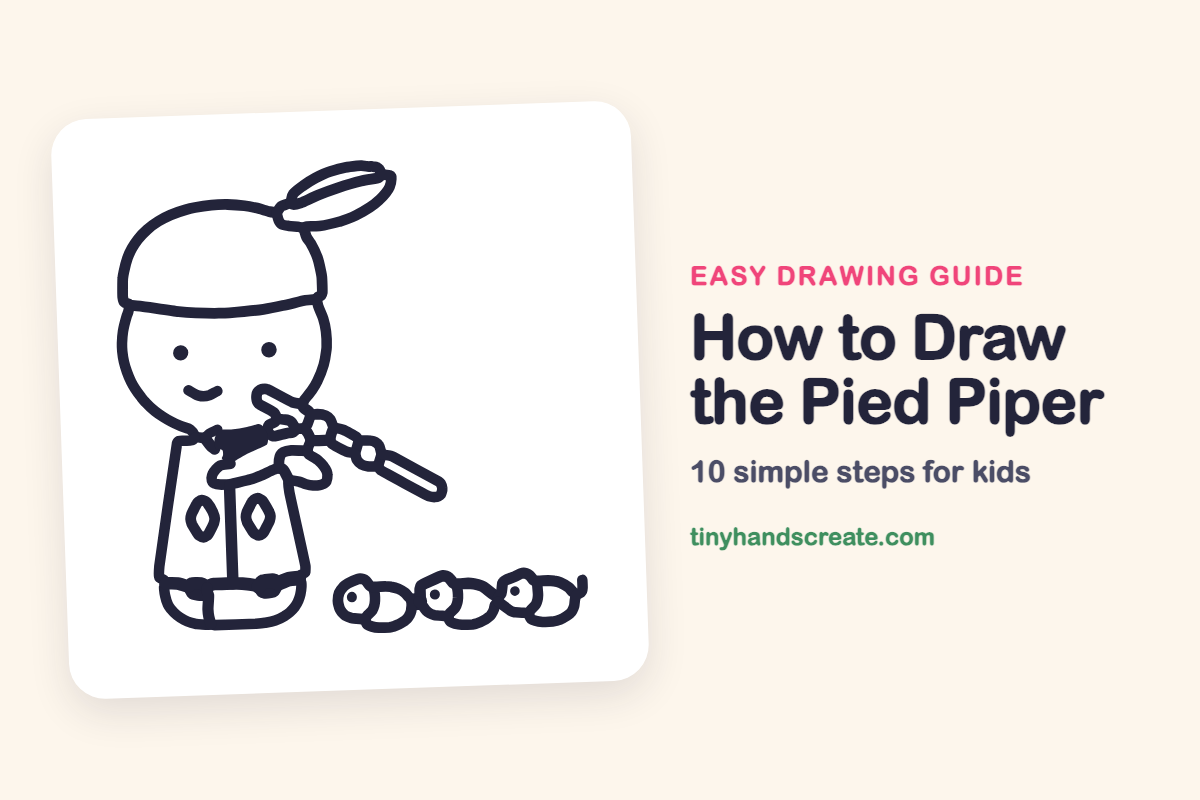 How to Draw the Pied Piper: easy drawing guide for kids