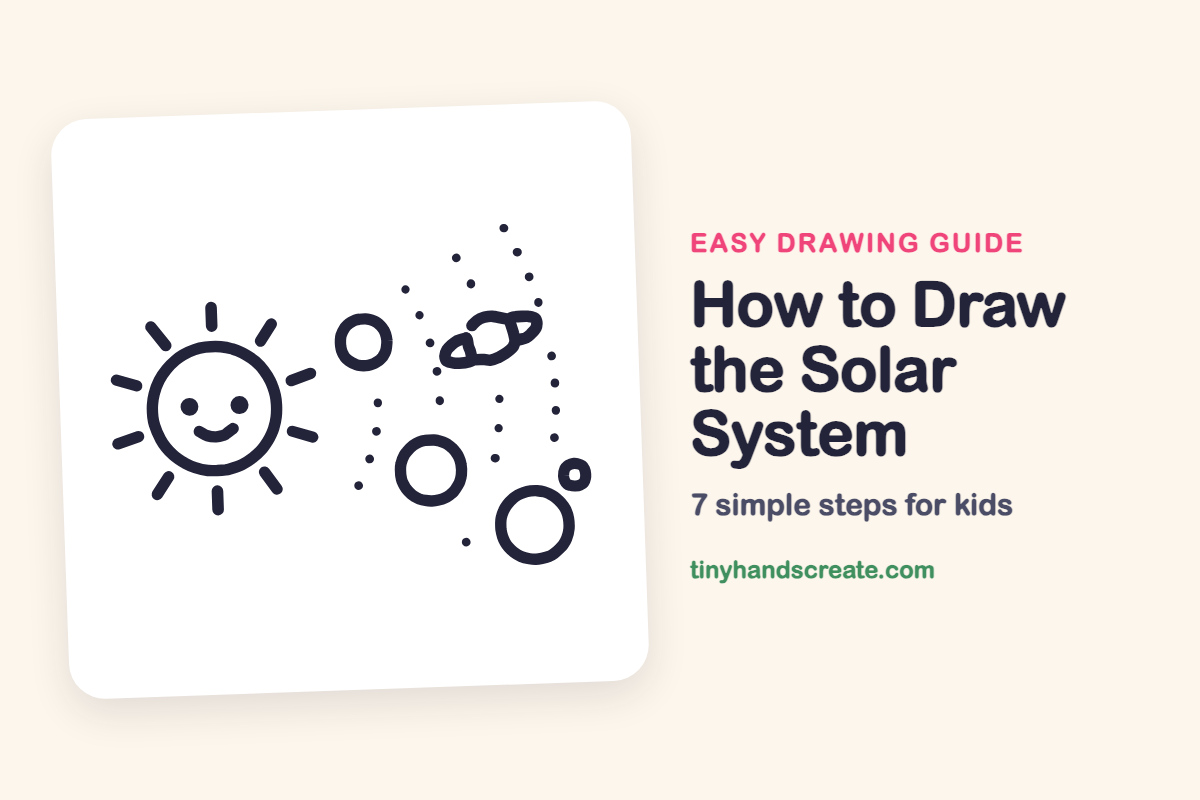 How to Draw the Solar System: easy drawing guide for kids