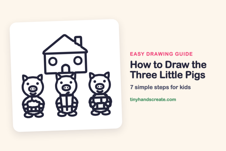 How to Draw the Three Little Pigs: easy drawing guide for kids