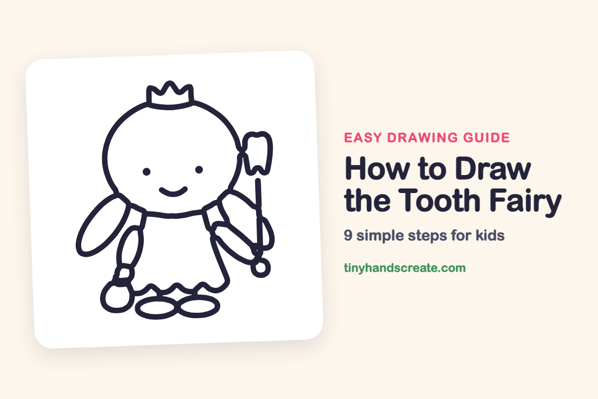 How to Draw the Tooth Fairy: easy drawing guide for kids