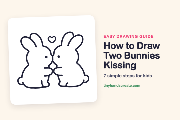 How to Draw Two Bunnies Kissing: easy drawing guide for kids