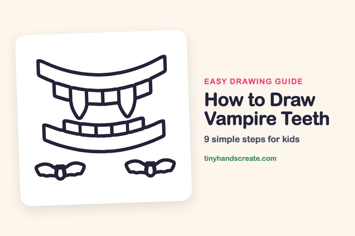 How to Draw Vampire Teeth: easy drawing guide for kids