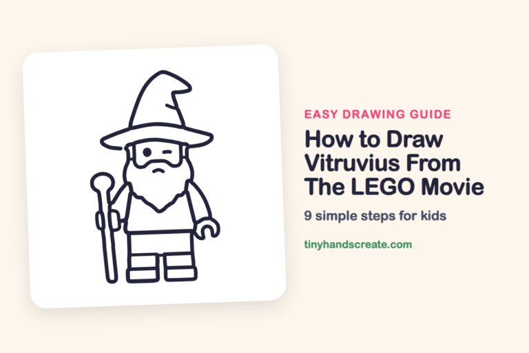 How to Draw Vitruvius From The LEGO Movie: easy drawing guide for kids