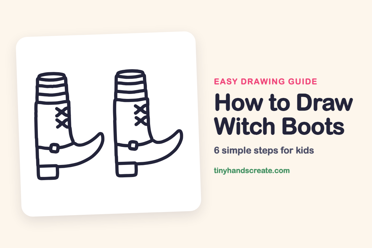 How to Draw Witch Boots: easy drawing guide for kids