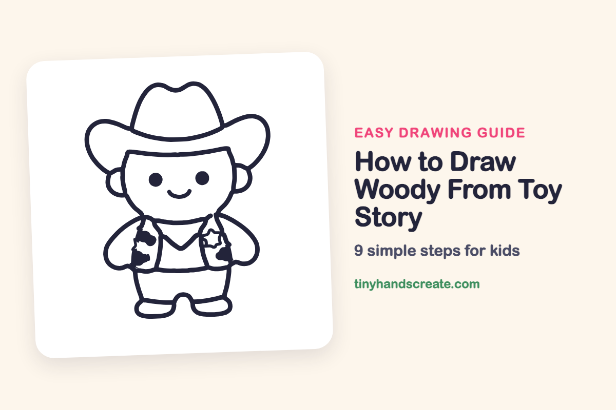 How to Draw Woody From Toy Story: easy drawing guide for kids