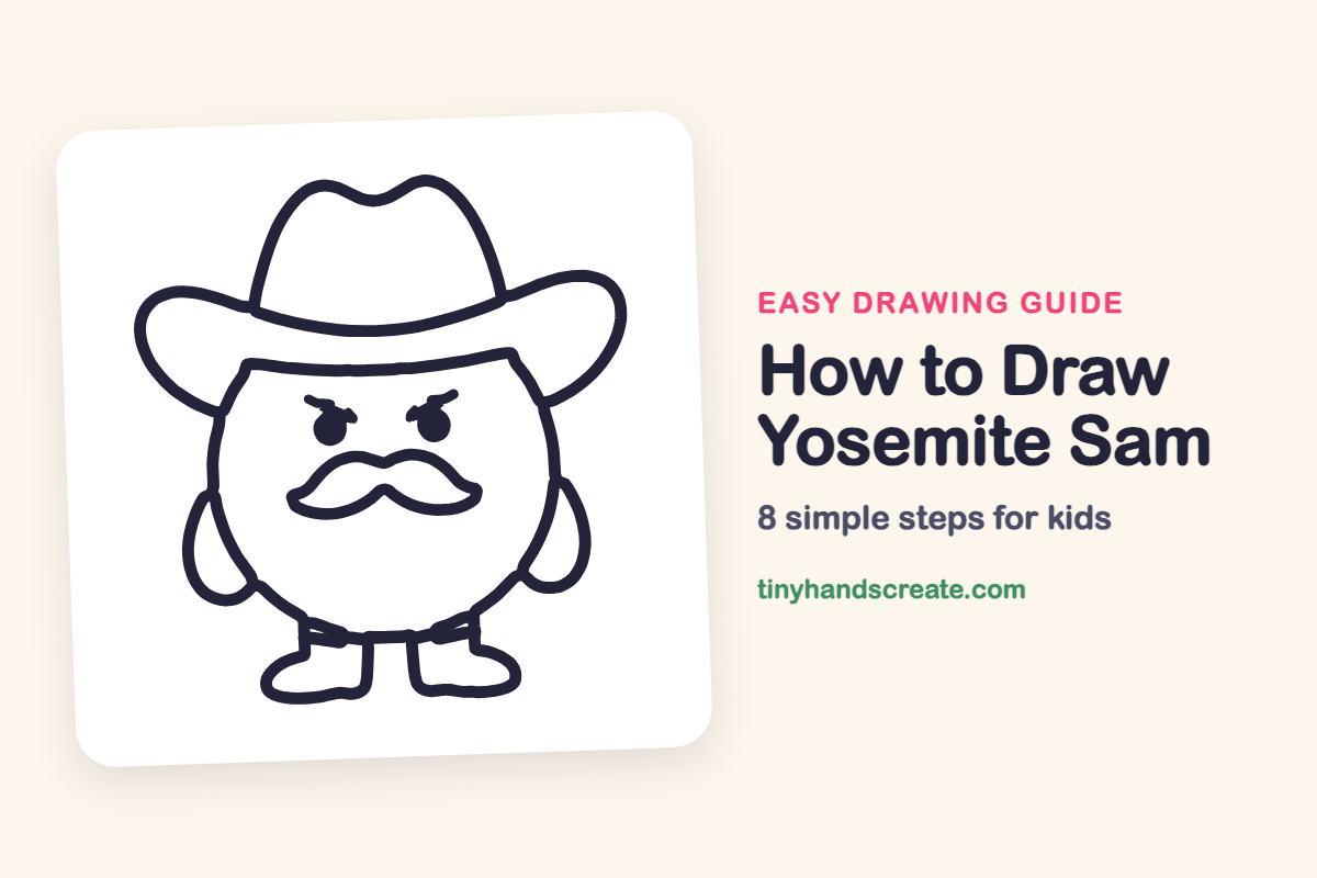 How to Draw Yosemite Sam: easy drawing guide for kids
