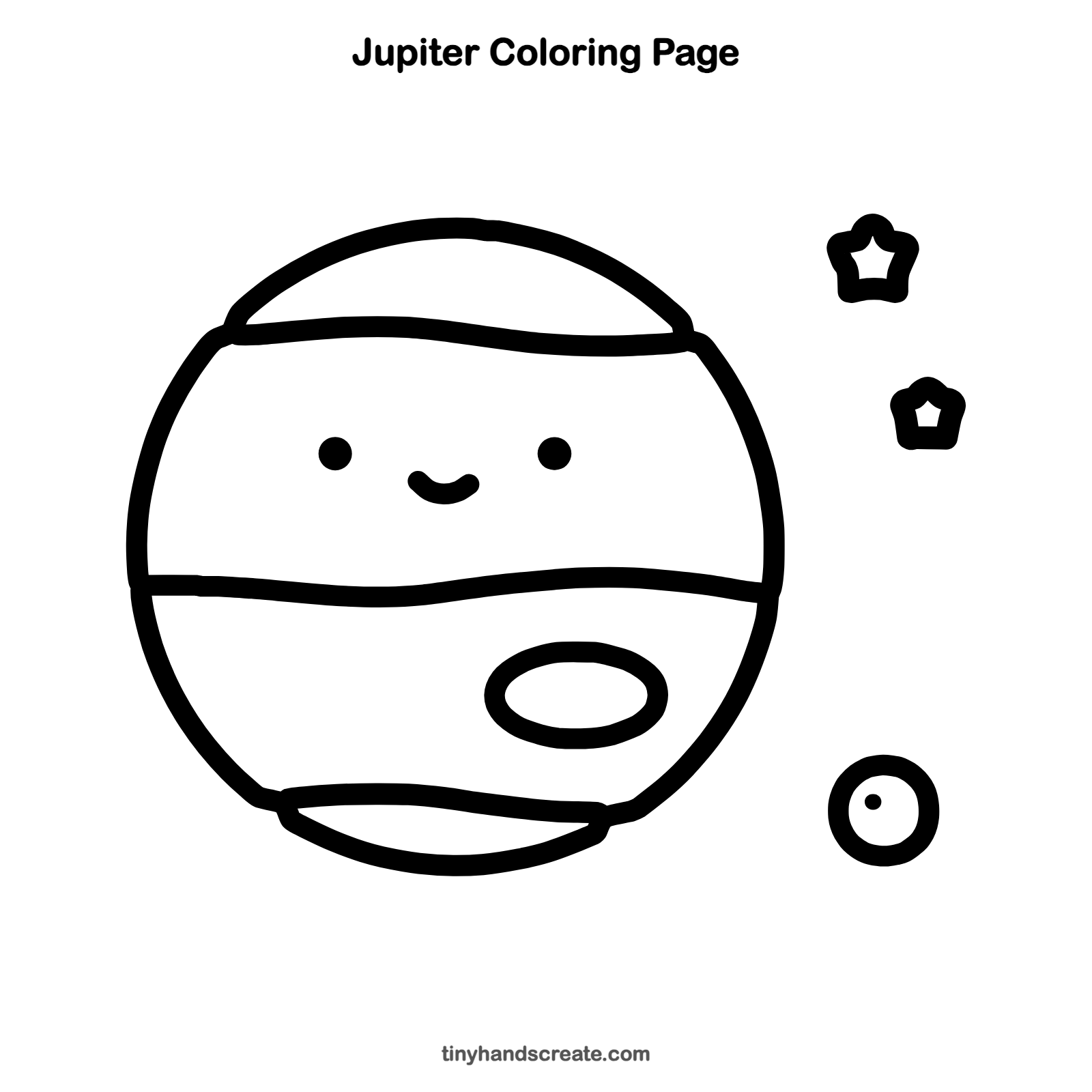 Free printable Jupiter coloring page for kids