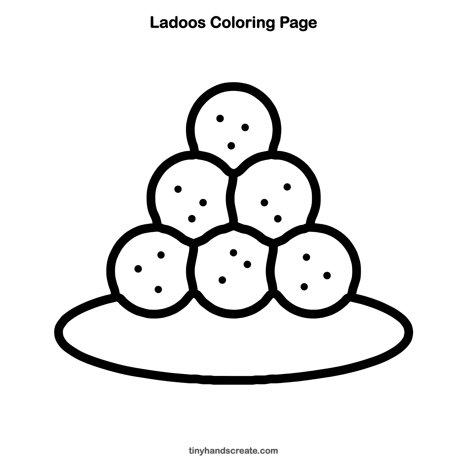 Free printable ladoos coloring page for kids