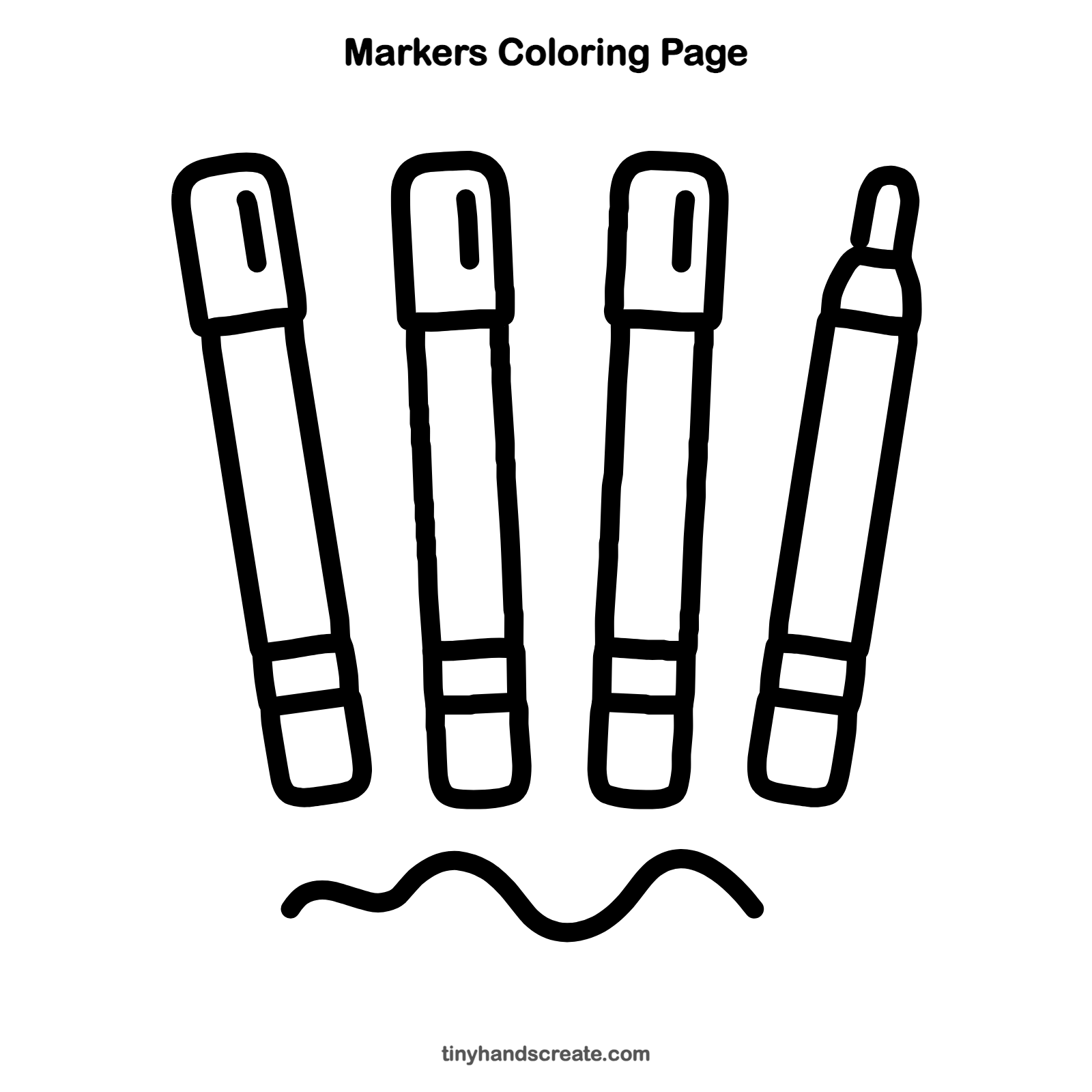 Free printable markers coloring page for kids