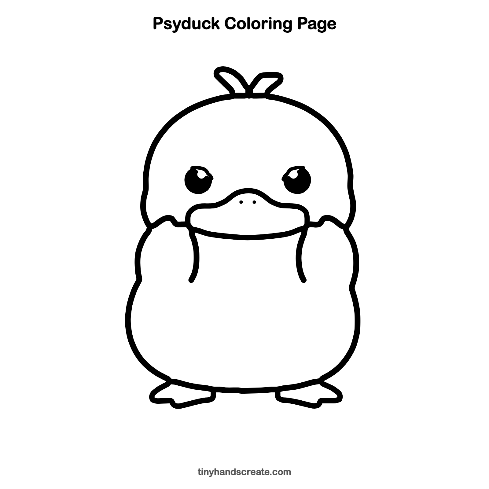 Free printable Psyduck coloring page for kids