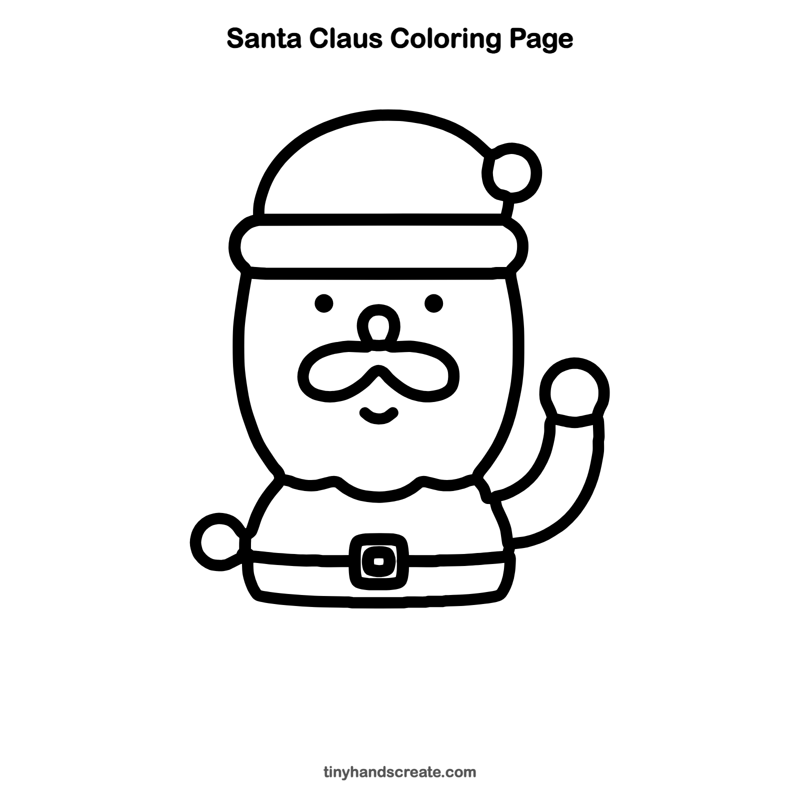 Free printable Santa Claus coloring page for kids