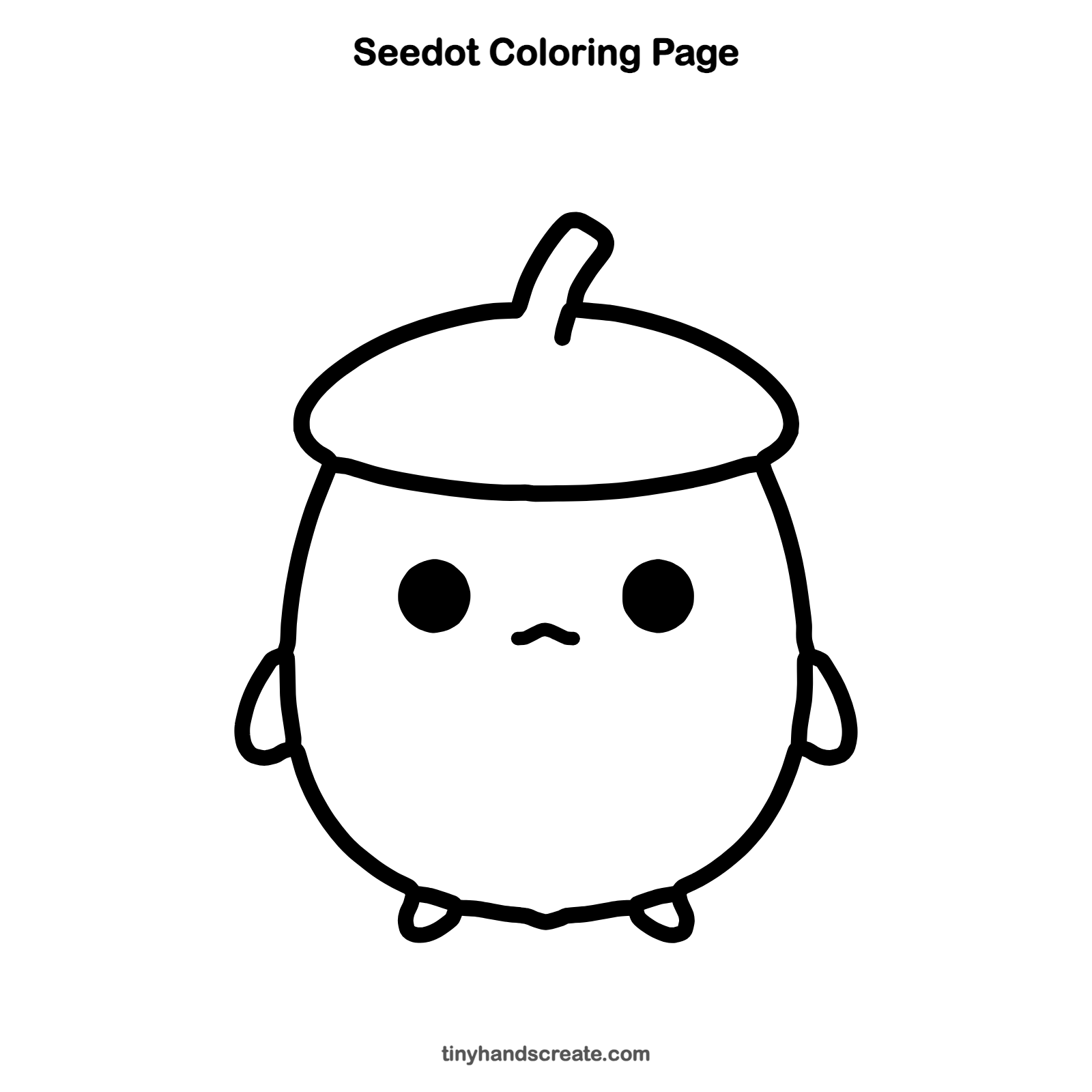 Free printable Seedot coloring page for kids