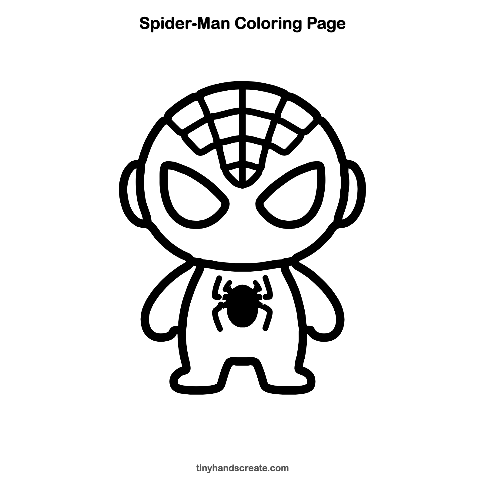 Free printable Spider-Man coloring page for kids