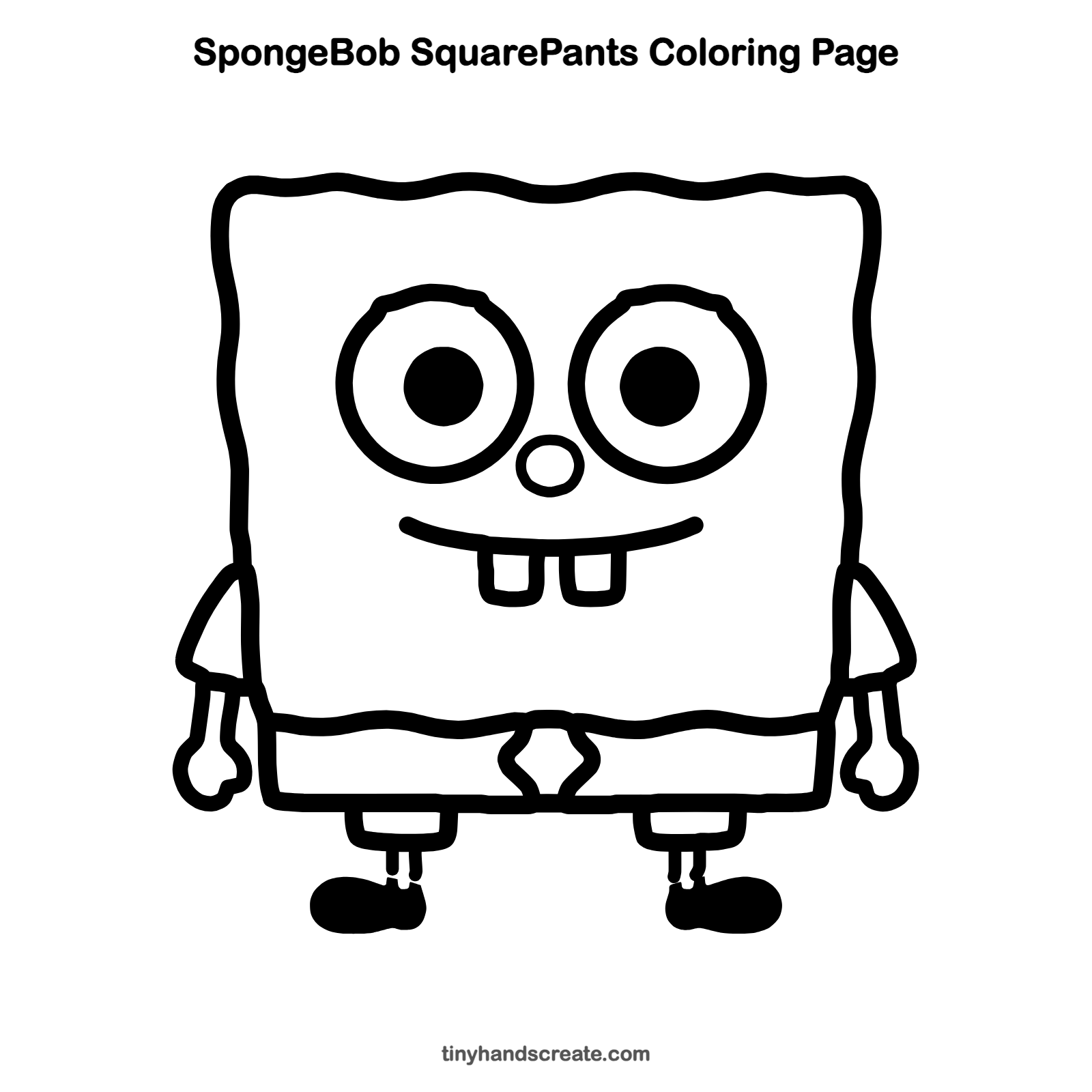 Free printable SpongeBob SquarePants coloring page for kids