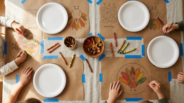Free Thanksgiving Placemat Printable for the Kids' Table