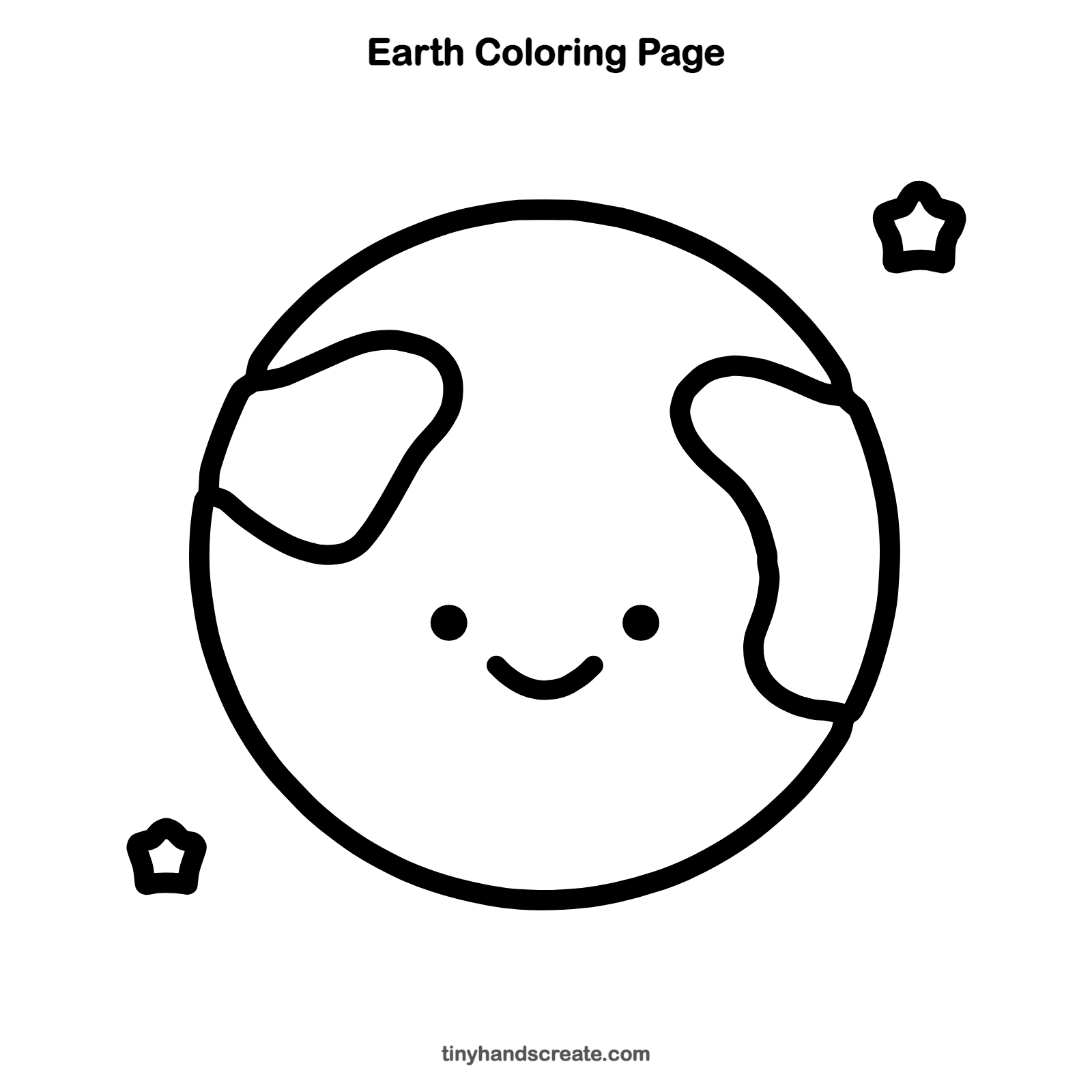 Free printable Earth coloring page for kids