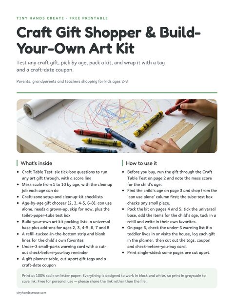 Craft Gift Shopper & Build-Your-Own Art Kit preview