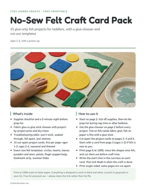 No-Sew Felt Craft Card Pack preview