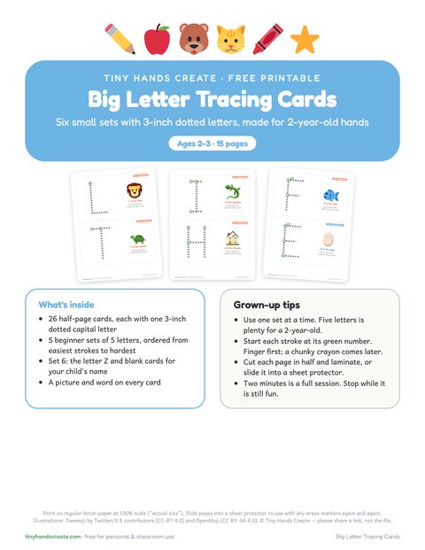 Big Letter Tracing Cards preview