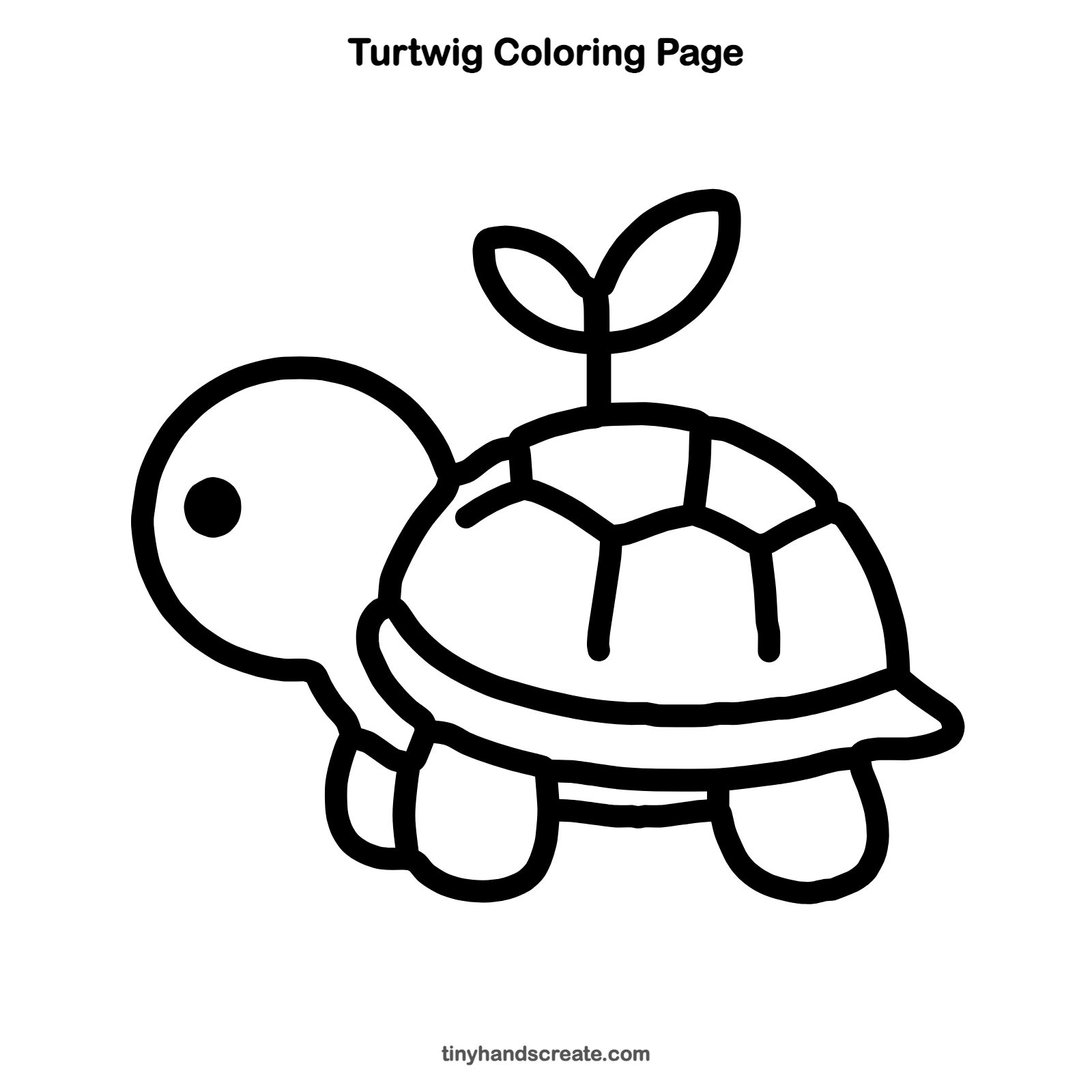 Free printable Turtwig coloring page for kids