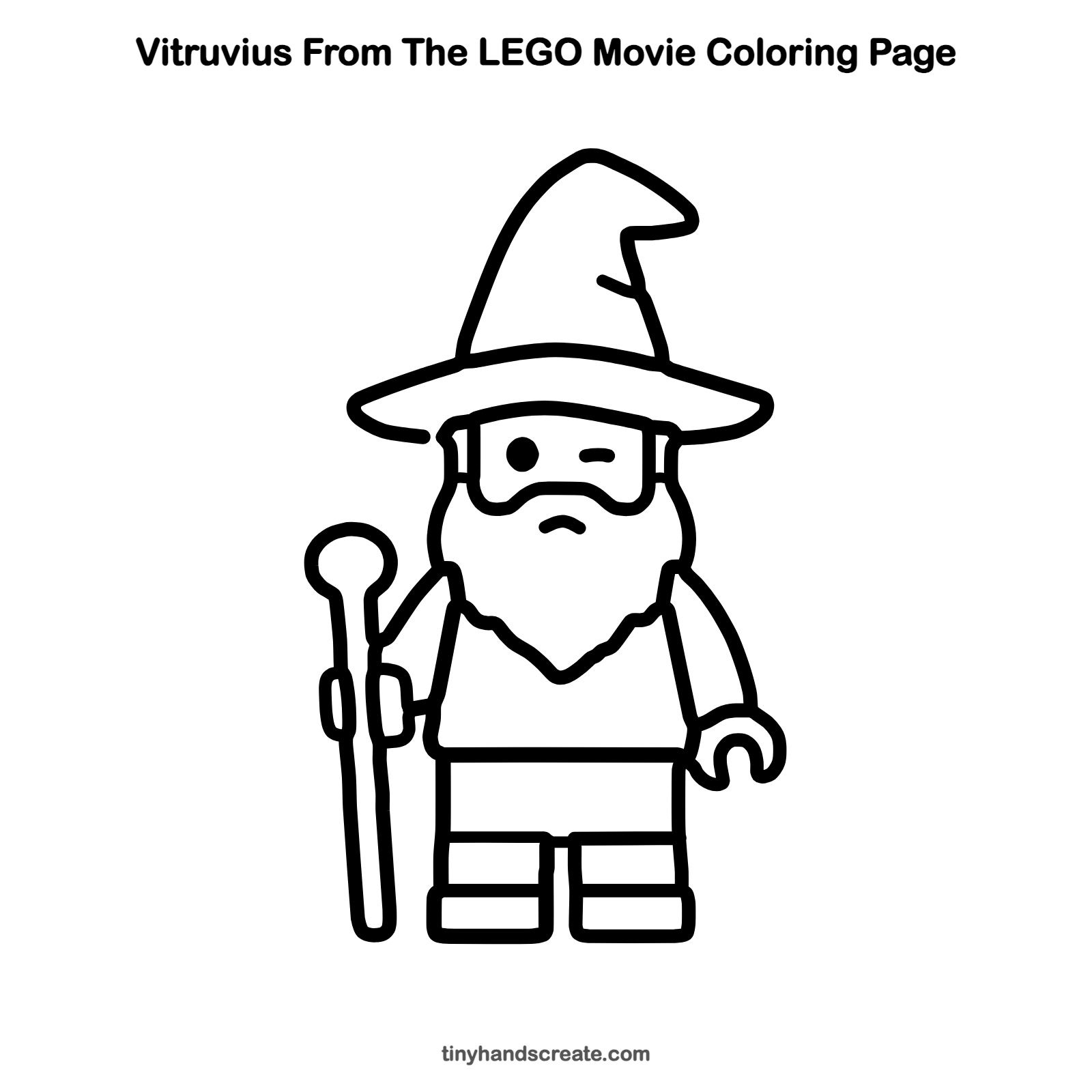 Free printable Vitruvius from The LEGO Movie coloring page for kids