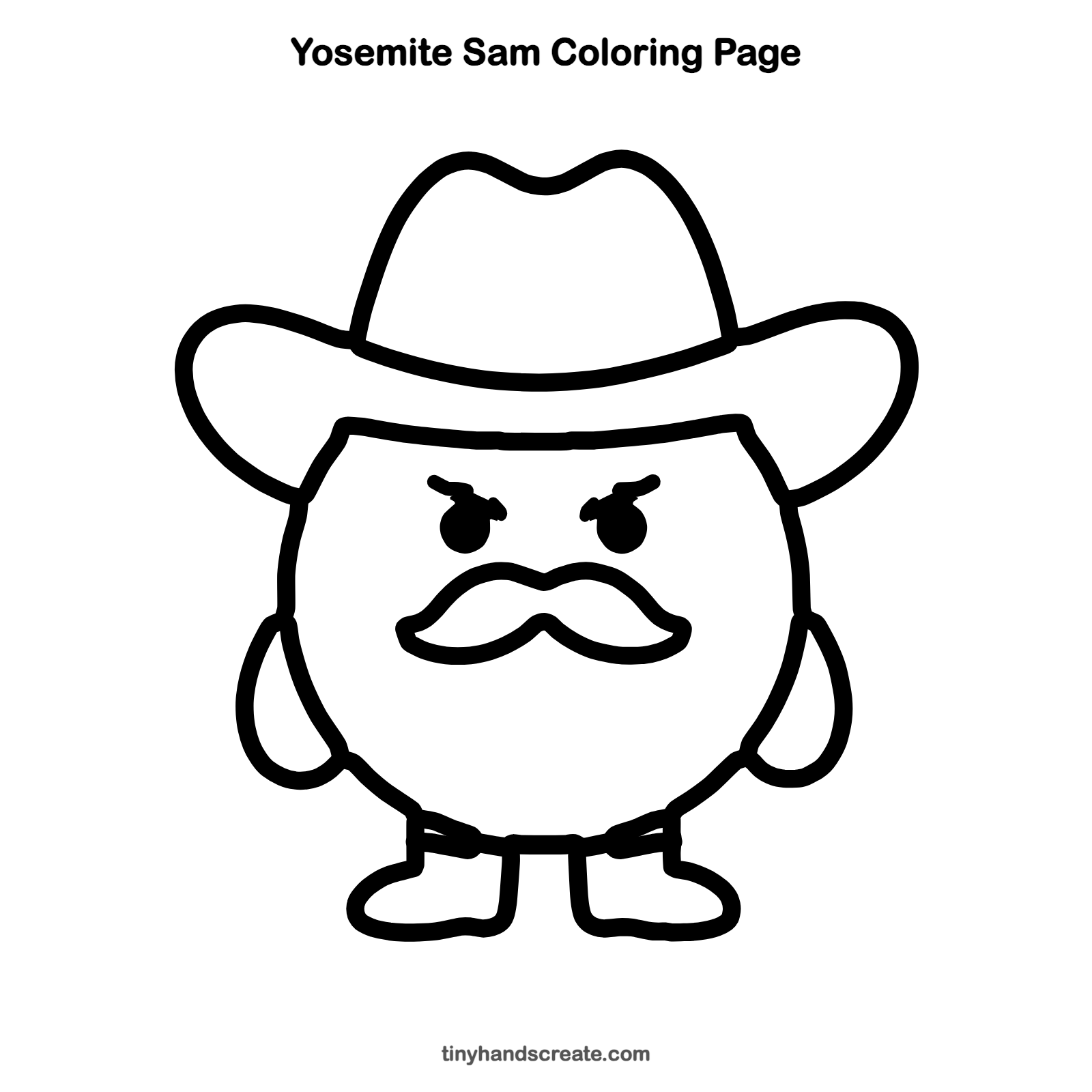 Free printable Yosemite Sam coloring page for kids